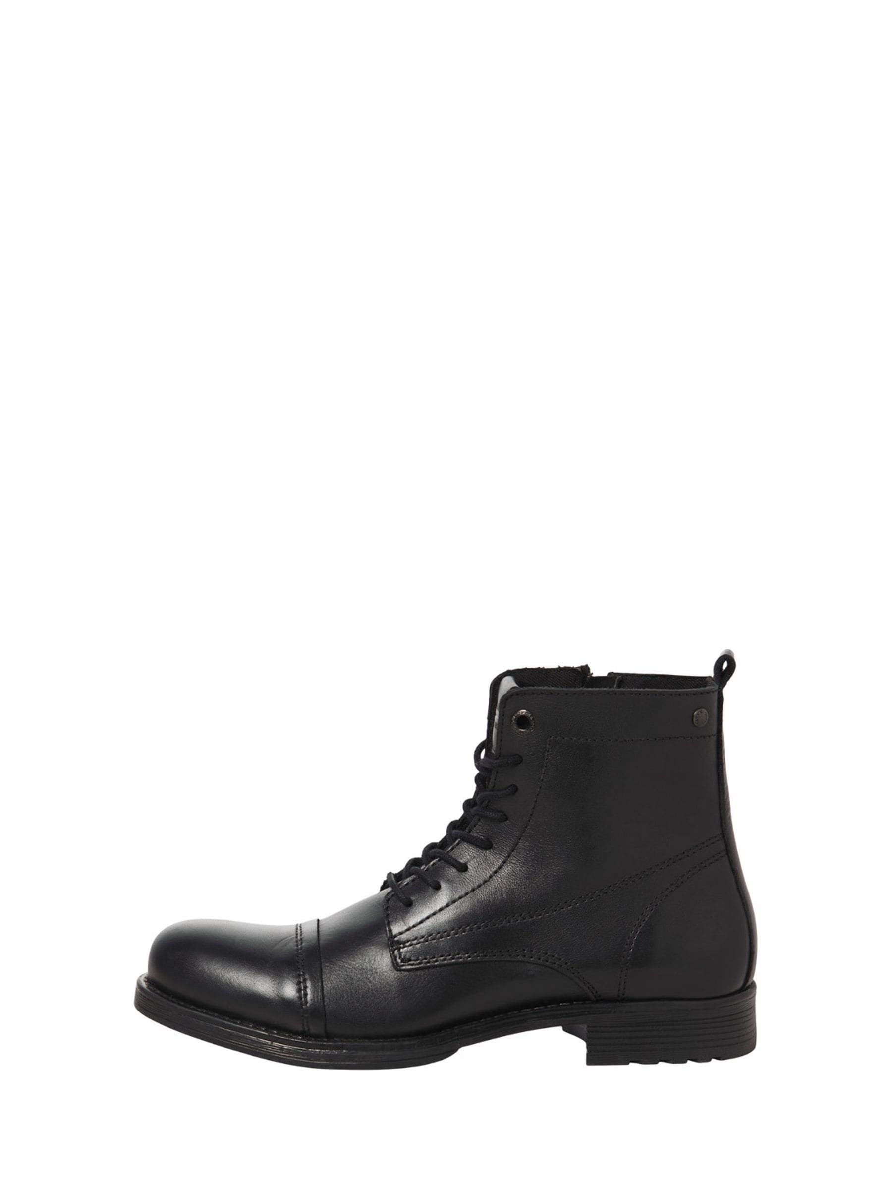 Zwart - JACK & JONES leren laarzen