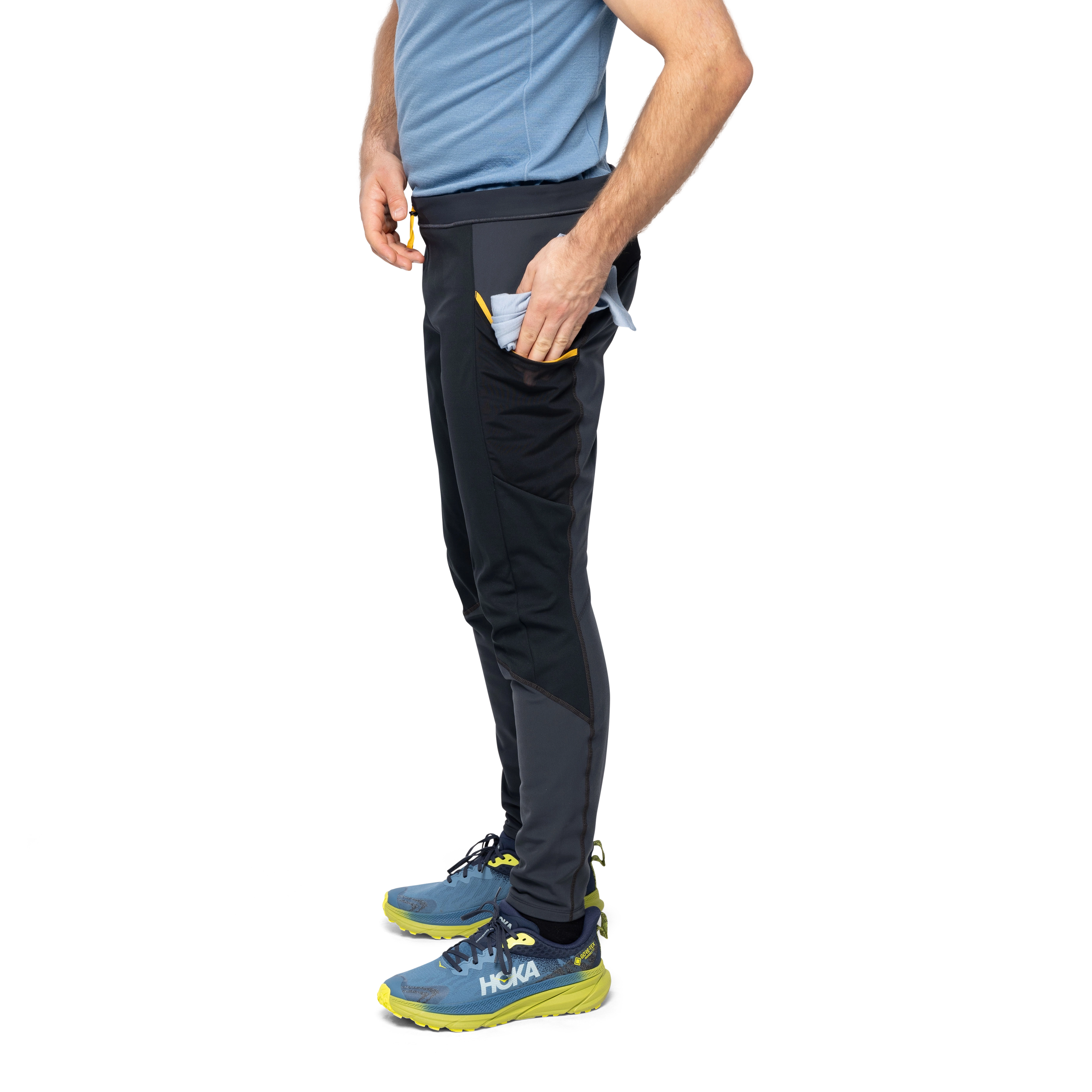 Y LightLine Fast Winter Tights Men Dark Shadow Grey / Black
