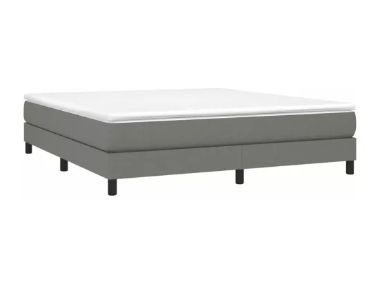 Sommier à lattes de lit Gris foncé 160x200 cm Tissu