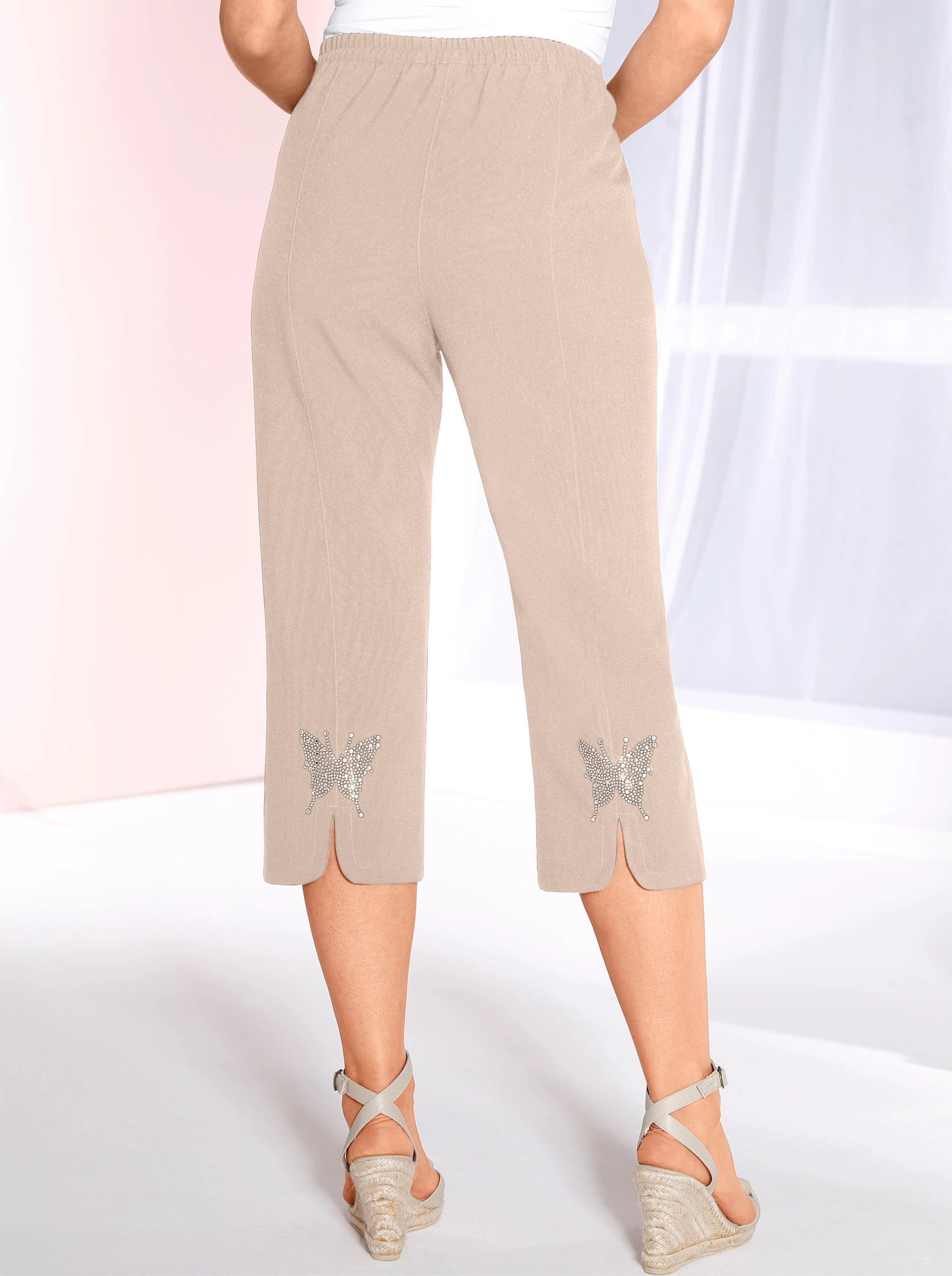 Caprihose in beige