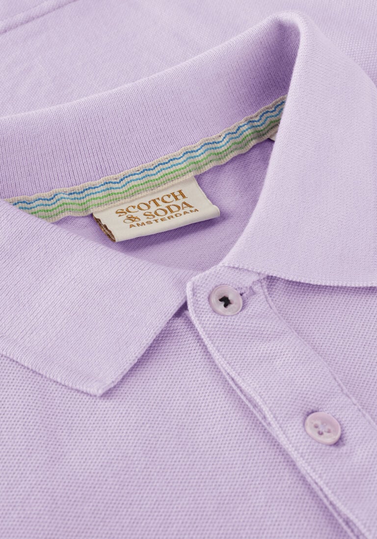 SCOTCH & SODA lila scotch & soda polo garment dyed short sleeved pique polo