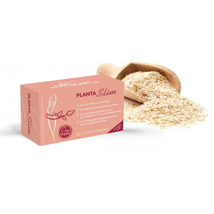 Planta Slim 99% ind.FlohsamenschalenPulver Kapseln vegan, 120 St