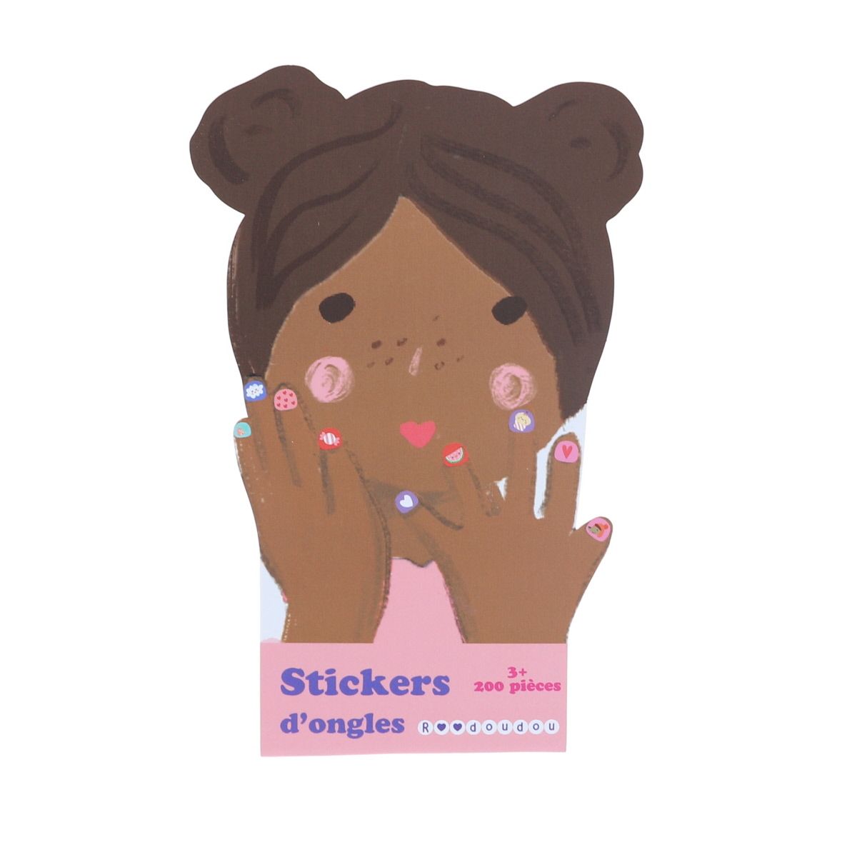 Set de 8 planches de stickers pour ongles girly Mercredi et Patati