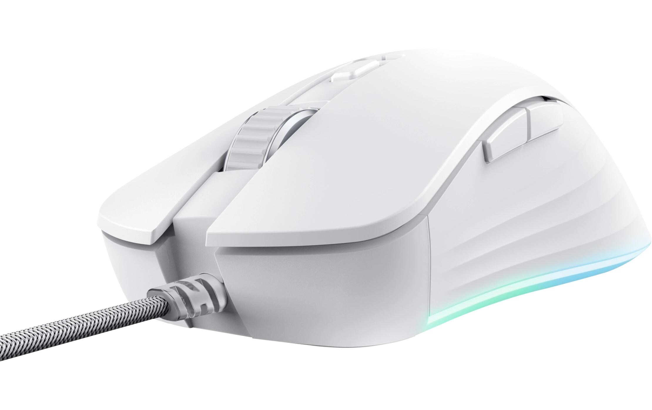 Gaming-Maus GXT924W YBAR+ WeissGaming-Maus mit RGB LED-Beleuchtung