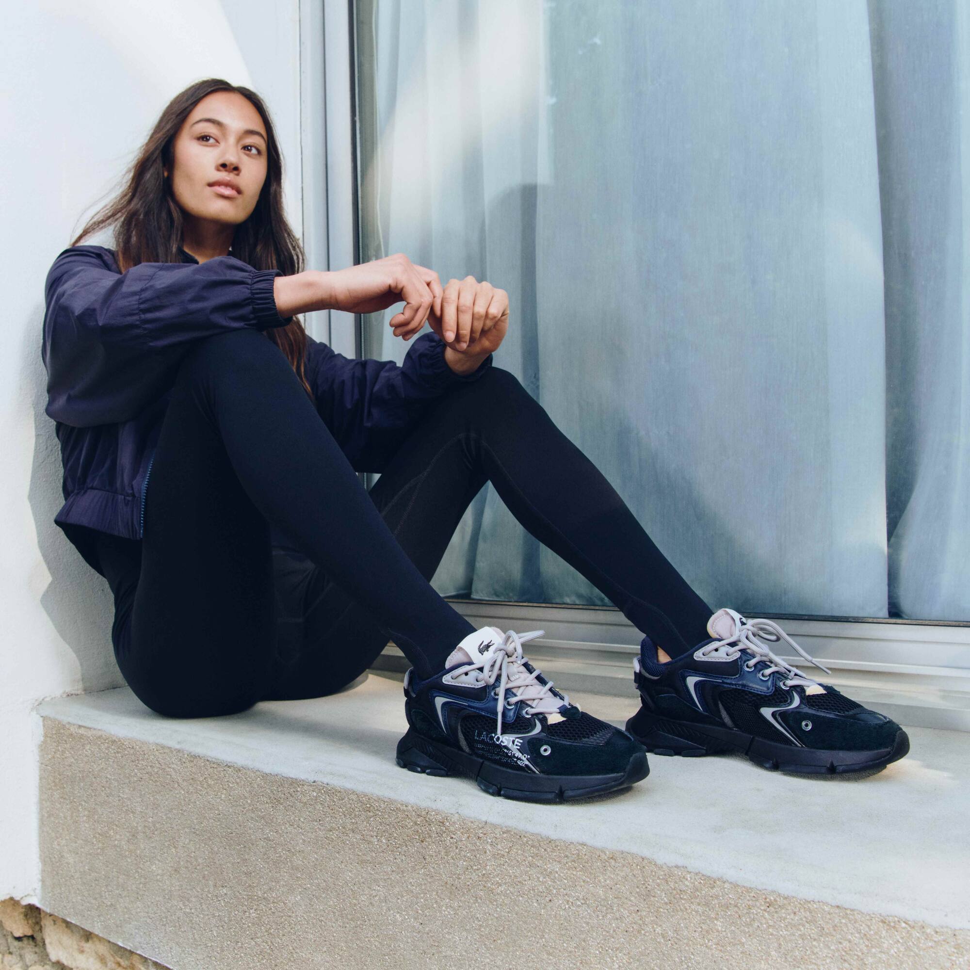 Damen LACOSTE L003 Neo Sneakers aus Textil Sneakers - Schwarz - Lacoste - Damen