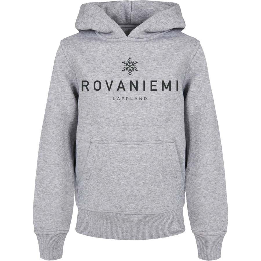 F4NT4STIC Basic Kids Hoodie Schneeflocke Winter Lappland heathergrey