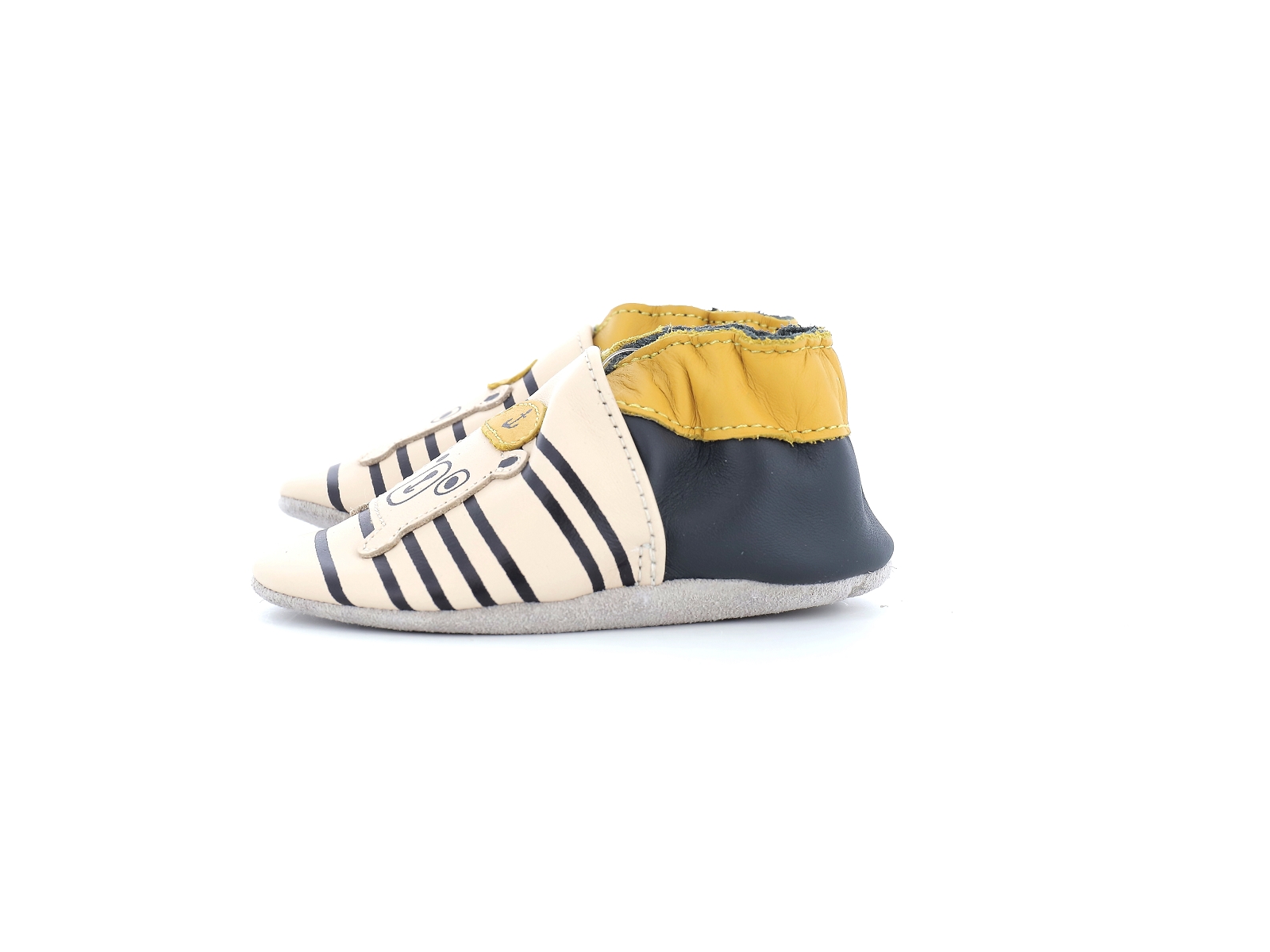 Robeez-NAVAL OFFICER Cuir Beige Marine