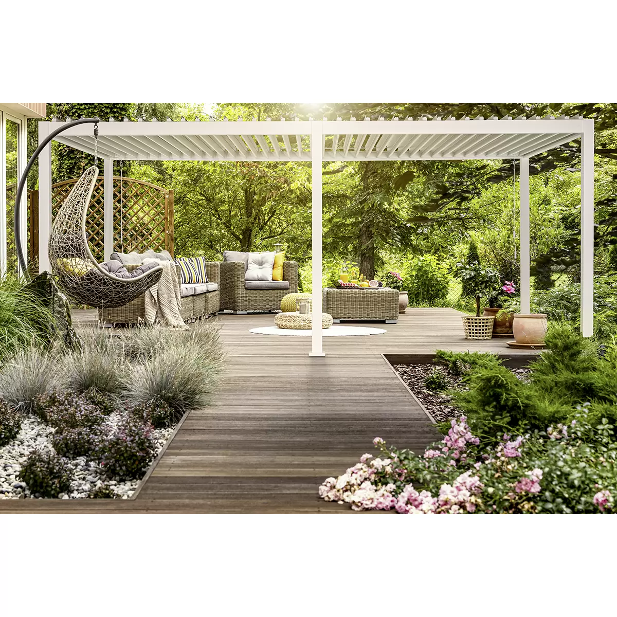 Pavillon Deluxe 600 x 300 cm weiss weiss