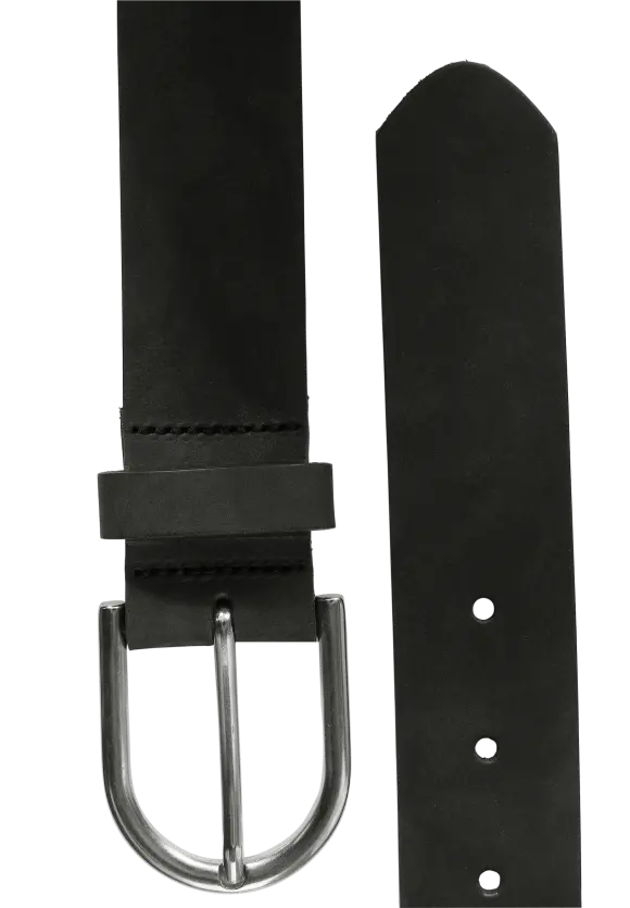 Velours Leder Gürtel - Black