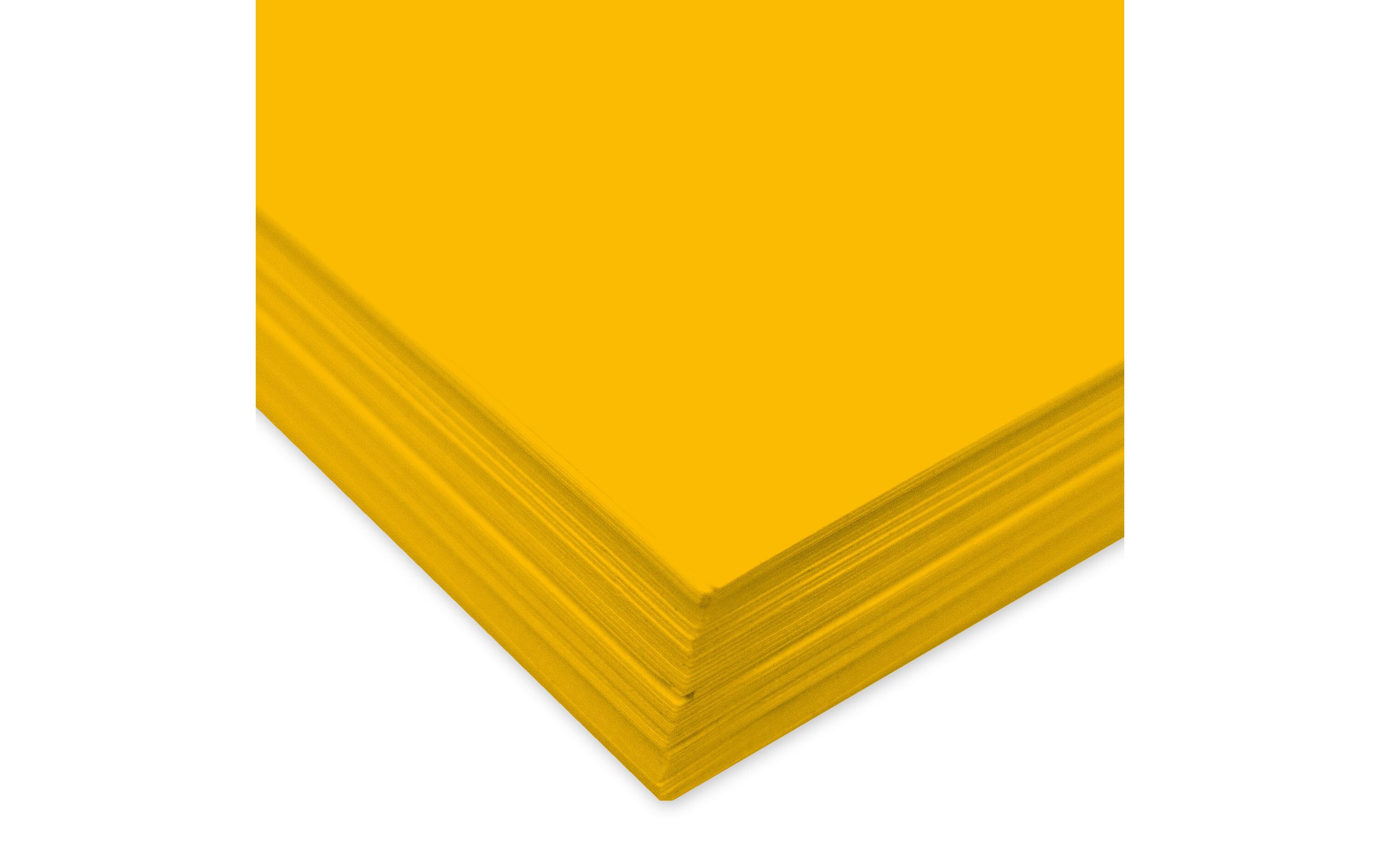 Tonzeichenpapier A4, 130 g/m², 100 Blatt, MaisgelbTonzeichenpapier in der Grosspackung