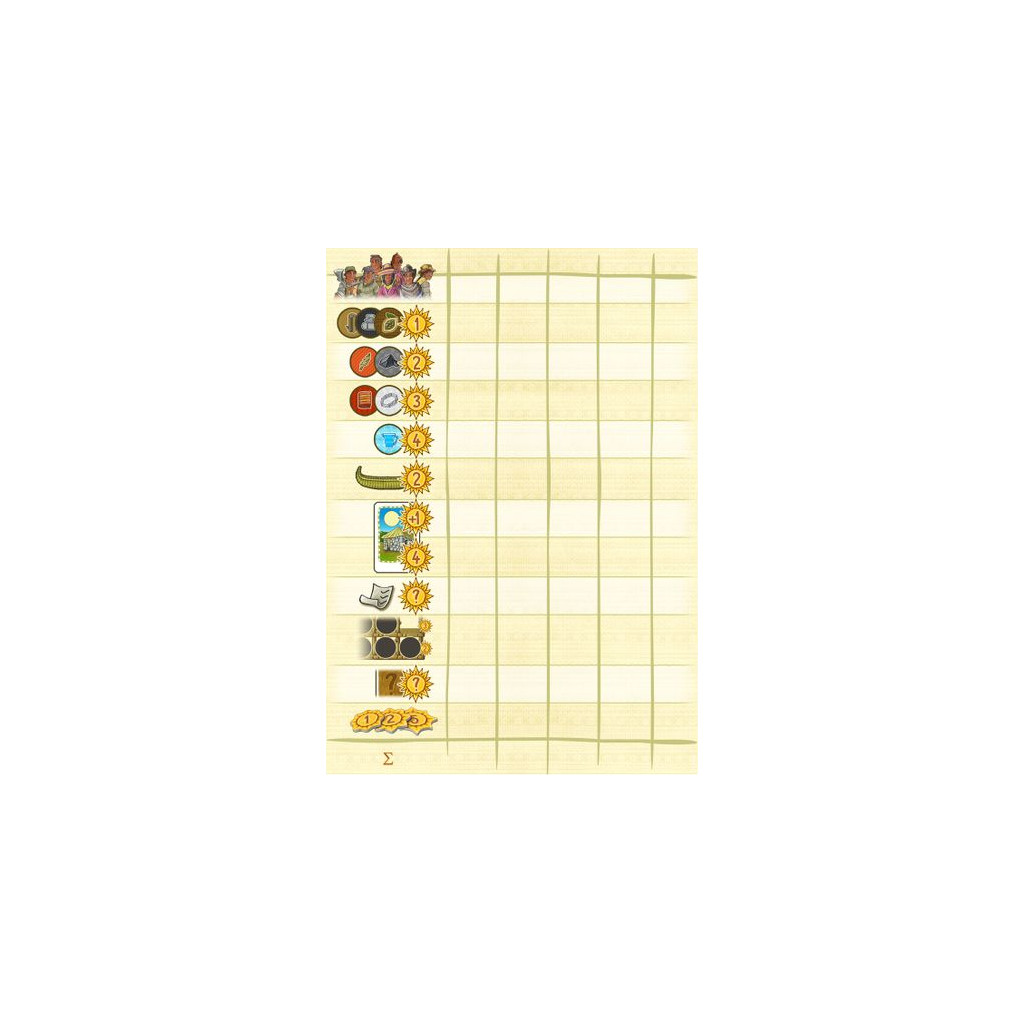 Altiplano - Le Voyageur - Bloc de score