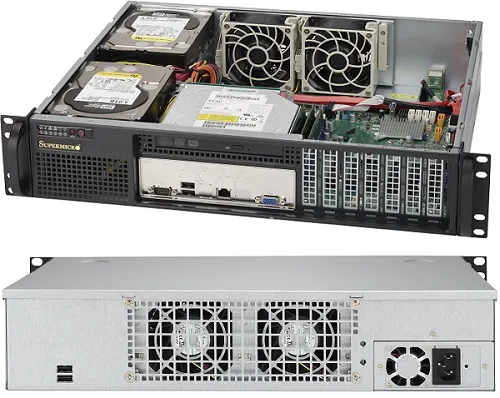 Supermicro SC523 L-505B - Rack-monterbar 2U - ATX 500 Watt - sort