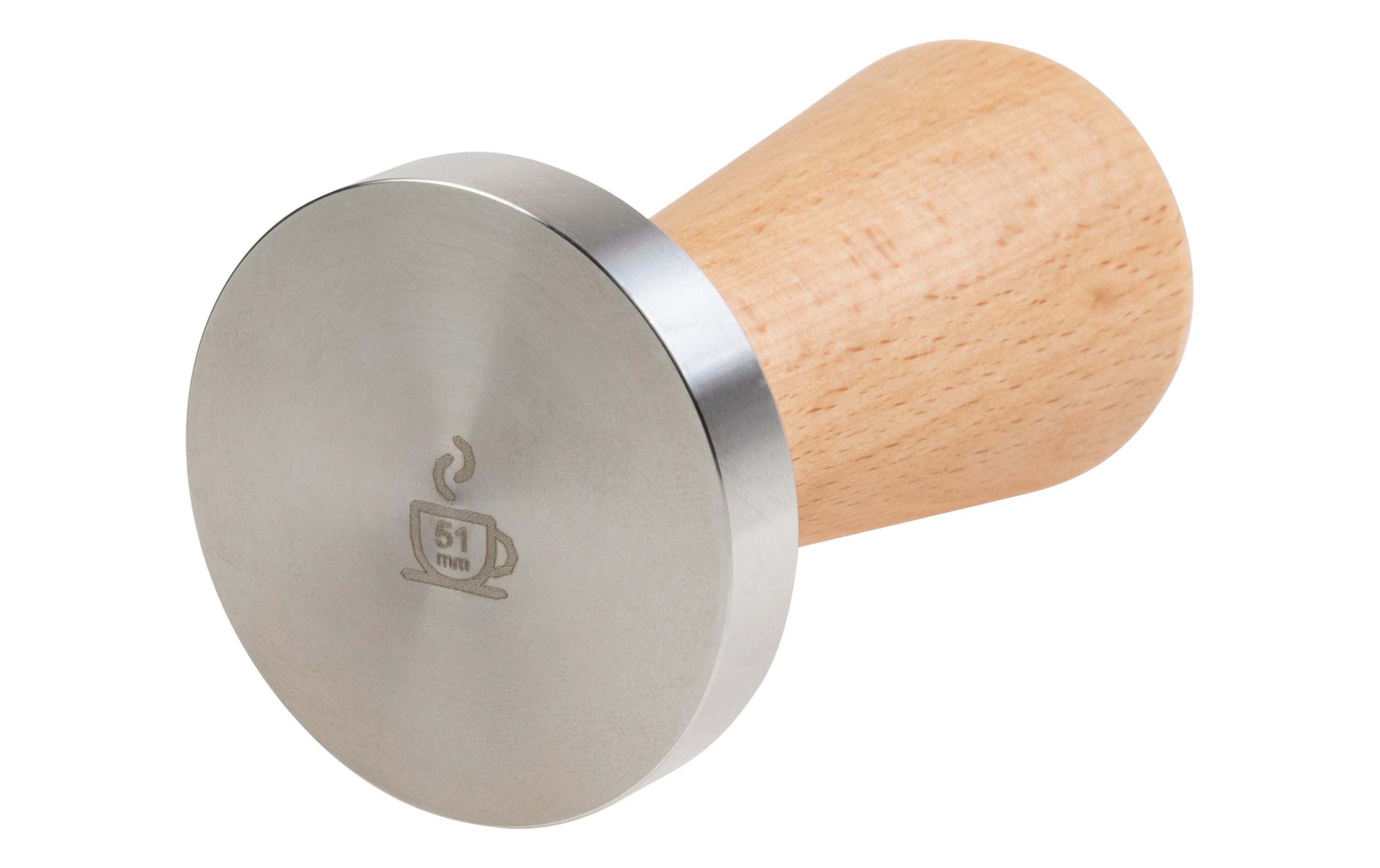 Tamper Buche, 51 mmKaffee-Tamper zum Verdichten des Kaffeepulvers im Sieb