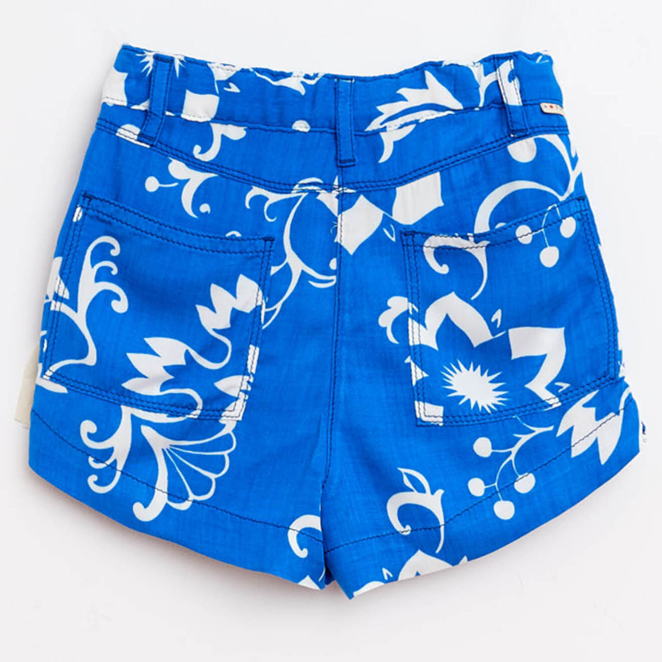 Bellerose Short Papie imprimé bleu/blanc