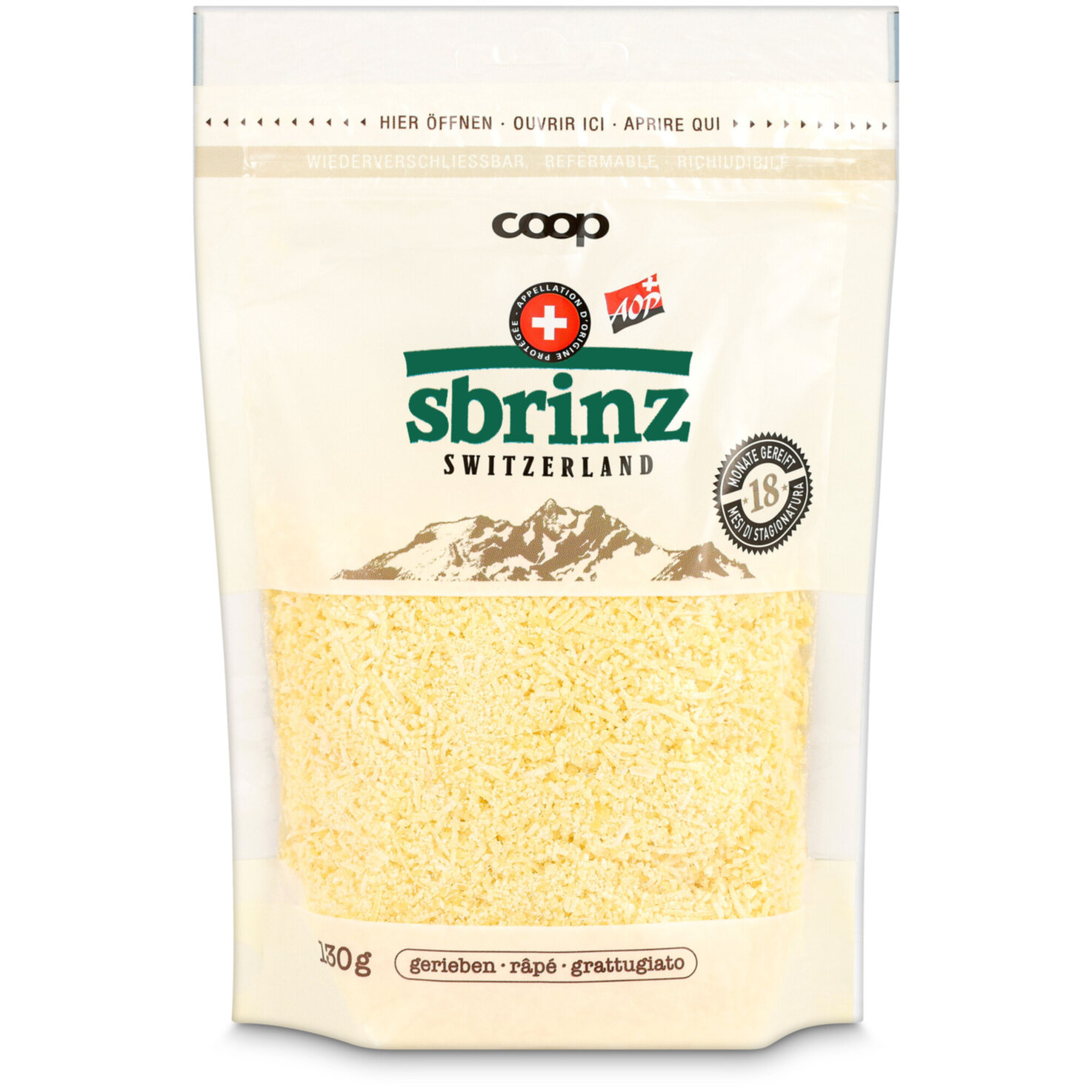 Sbrinz Reibkäse