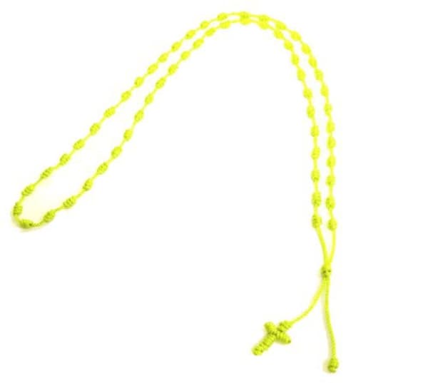 Radband / Kors halsband gul tyg
