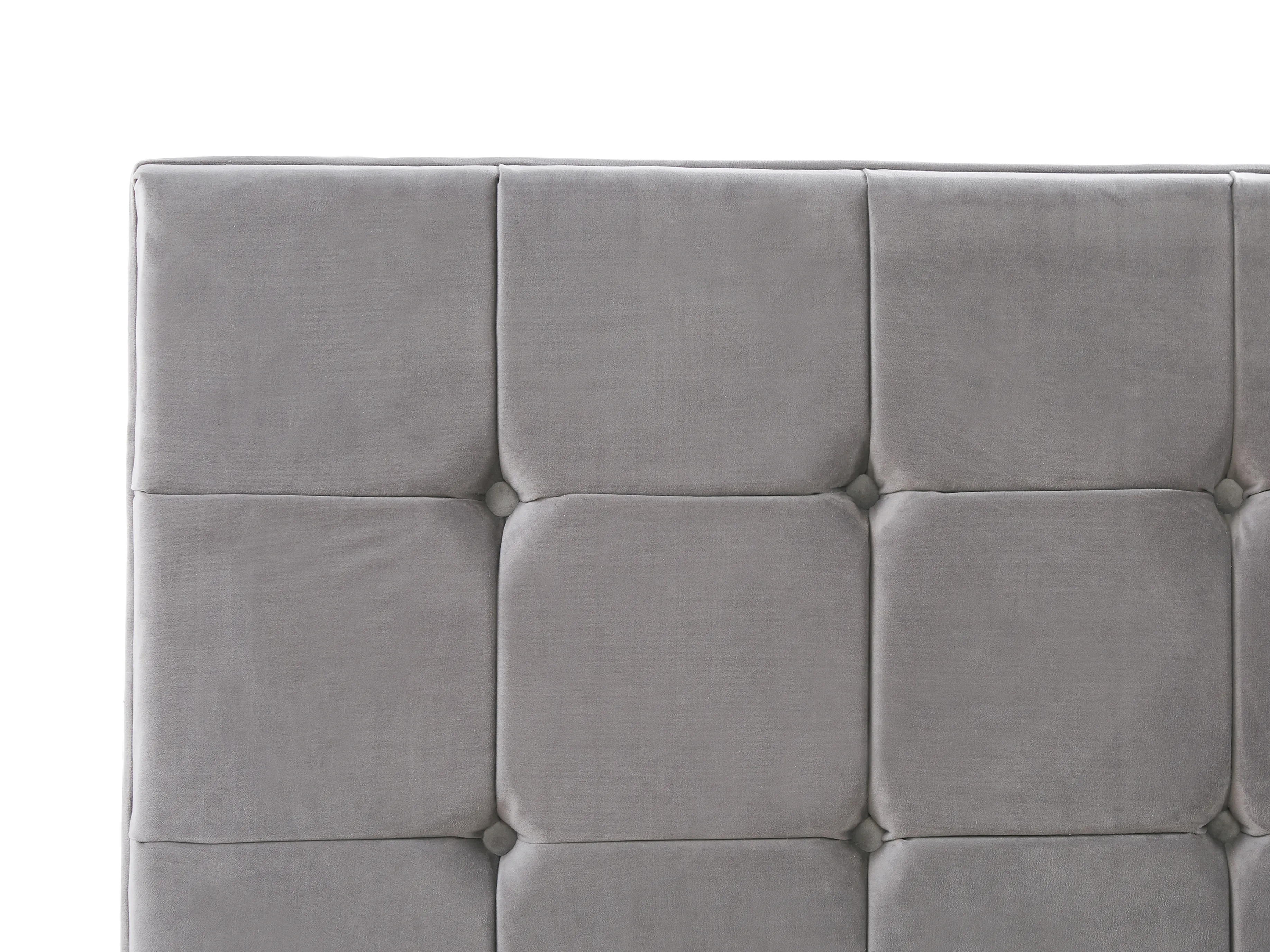 Bed Fluweel AMBERT 180 x 200 cm Grijs