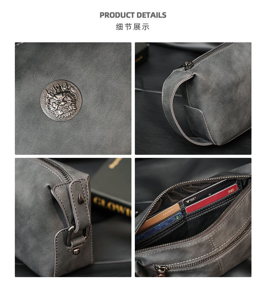 BagBuzz - Clutch met rits van imitatieleer