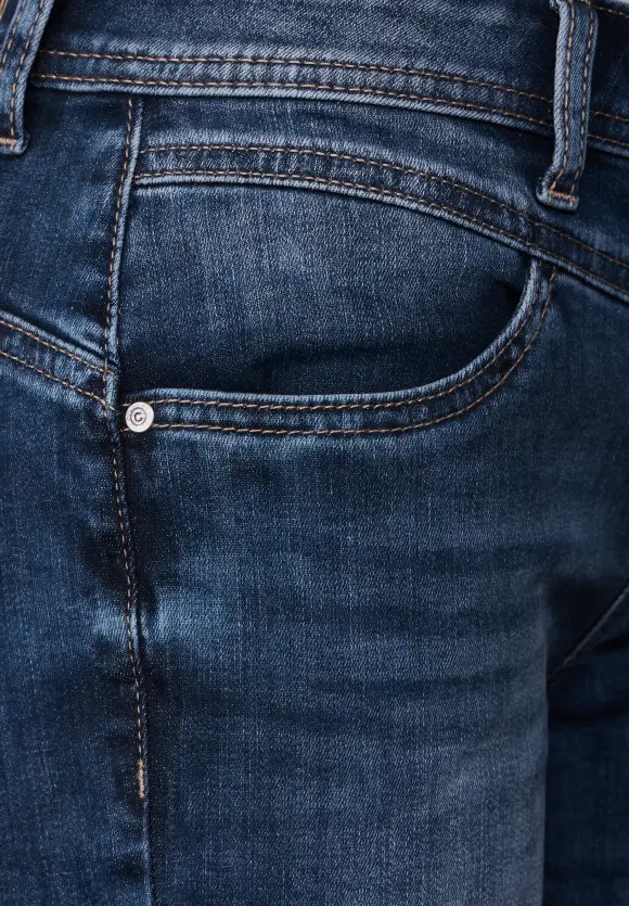 Casual Fit Jeansbermuda - brilliant indigo wash