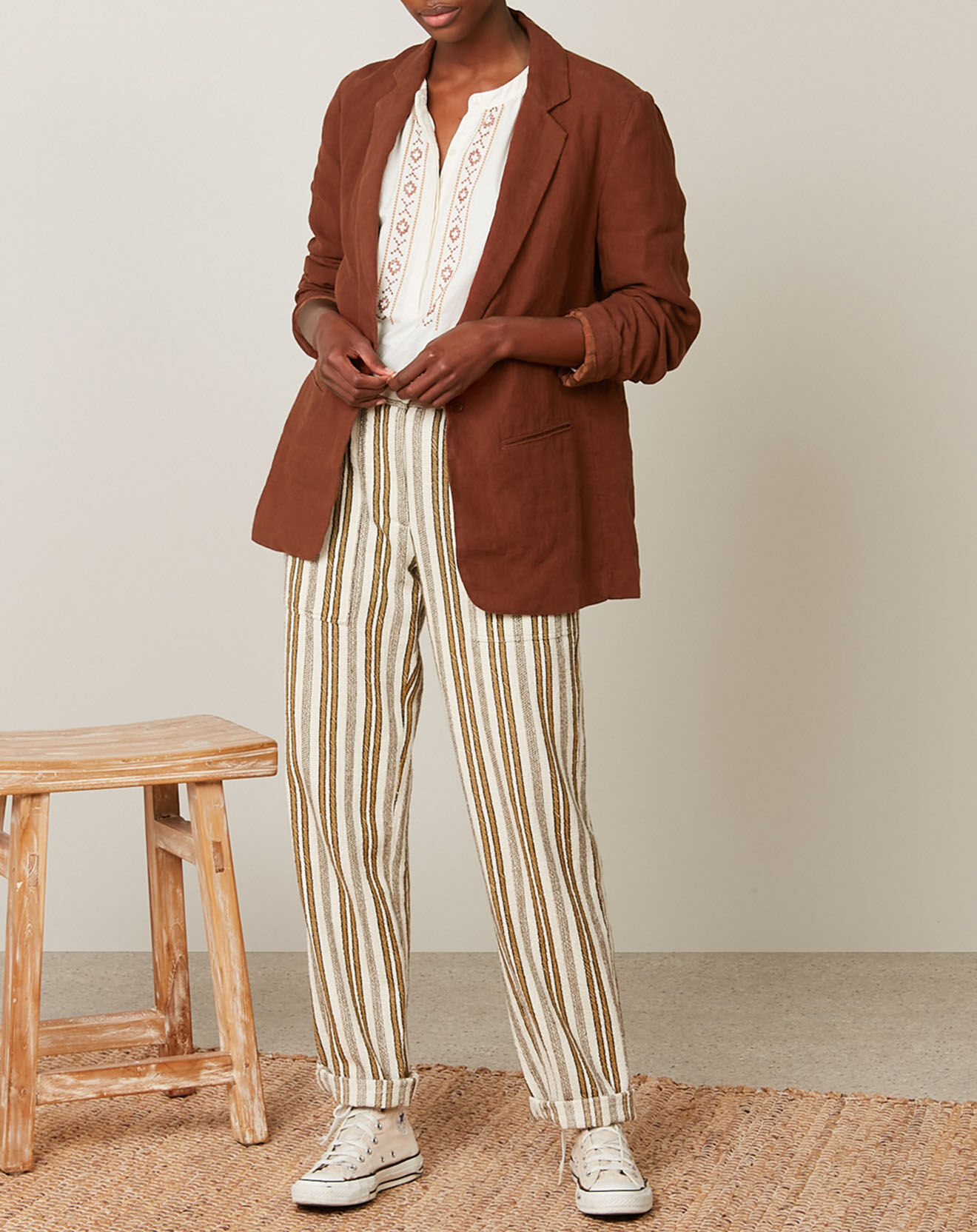 Hartford Veste 100% Lin Virna pecan