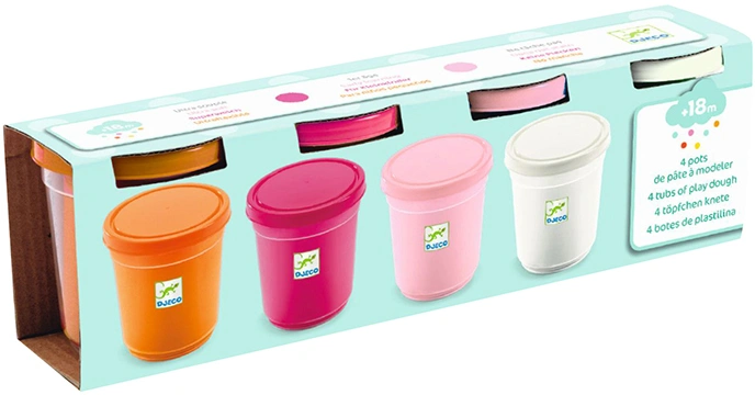 Knet-Dosen 3-6 PLAY DOGH 4er-Pack in rosa/pink/weiß/orange