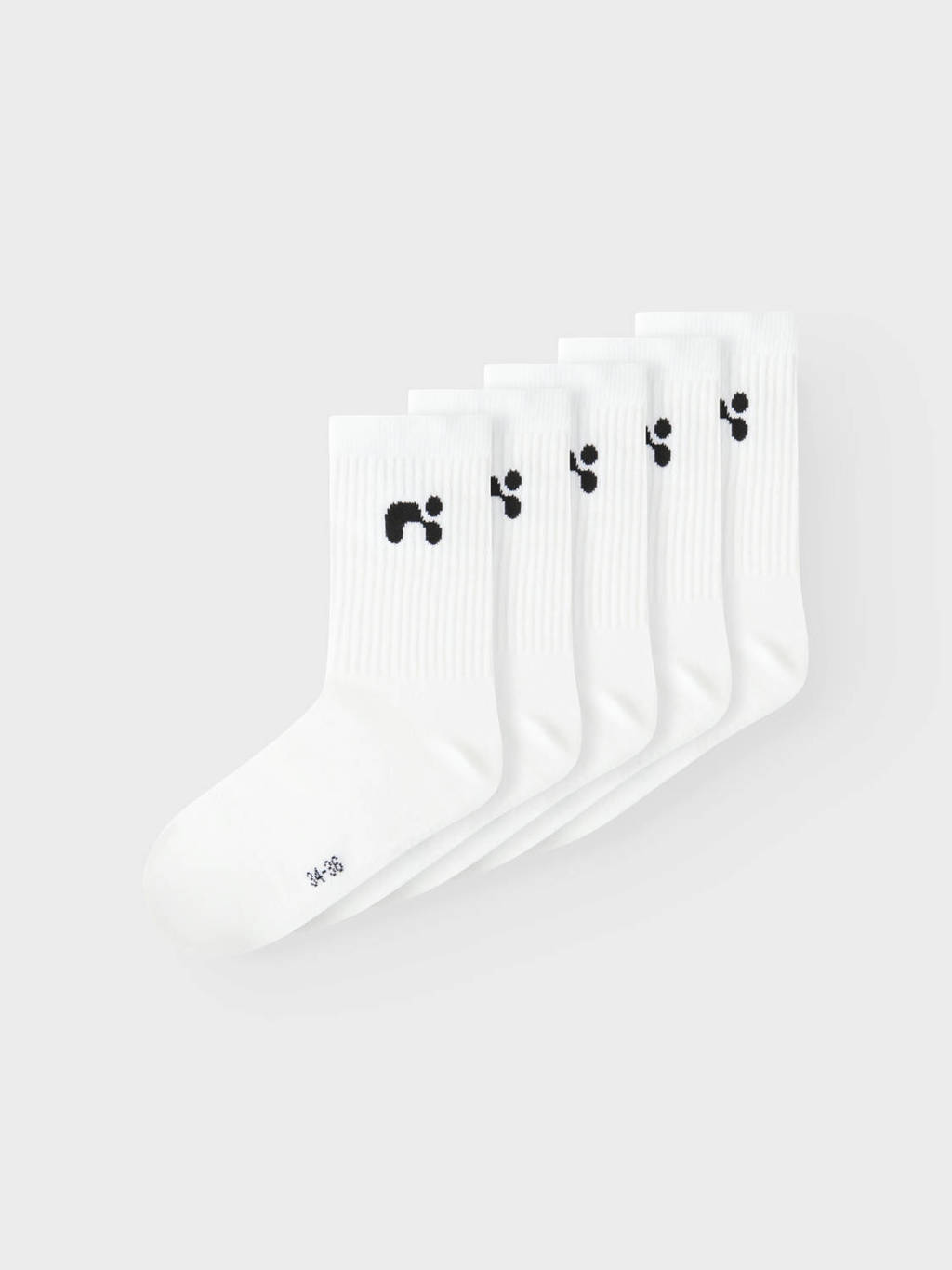 NAME IT sokken NKNLARIS - set van 5 wit