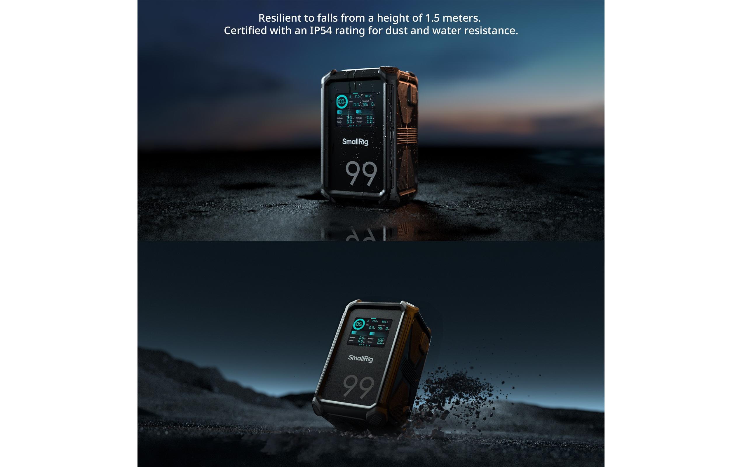Videokamera-Akku X-Touch Smart Triple-Proof V-Mount X99<br>Batterie mit 2.0-Zoll-HD-Farb-Touchscreen