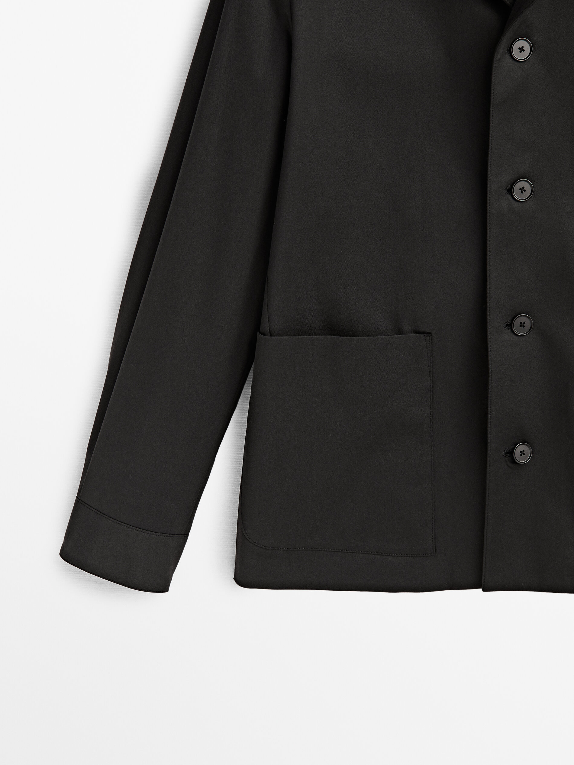 Sobrecamisa mezcla algodón -Studio - PRETO