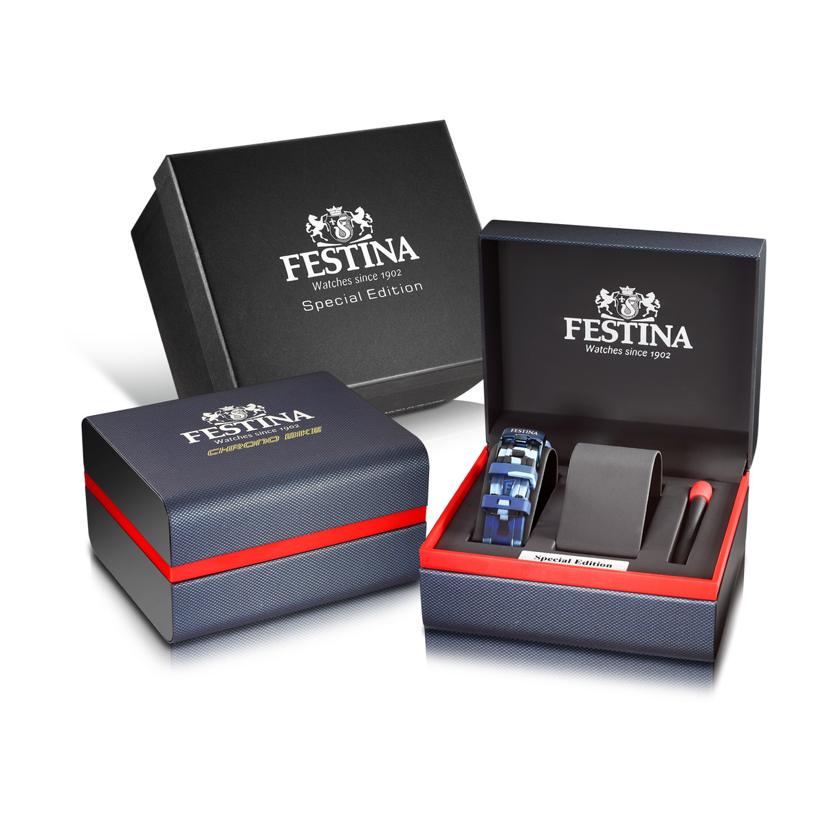 Montre FESTINA Chornobike homme chronographe bracelet acier bleu