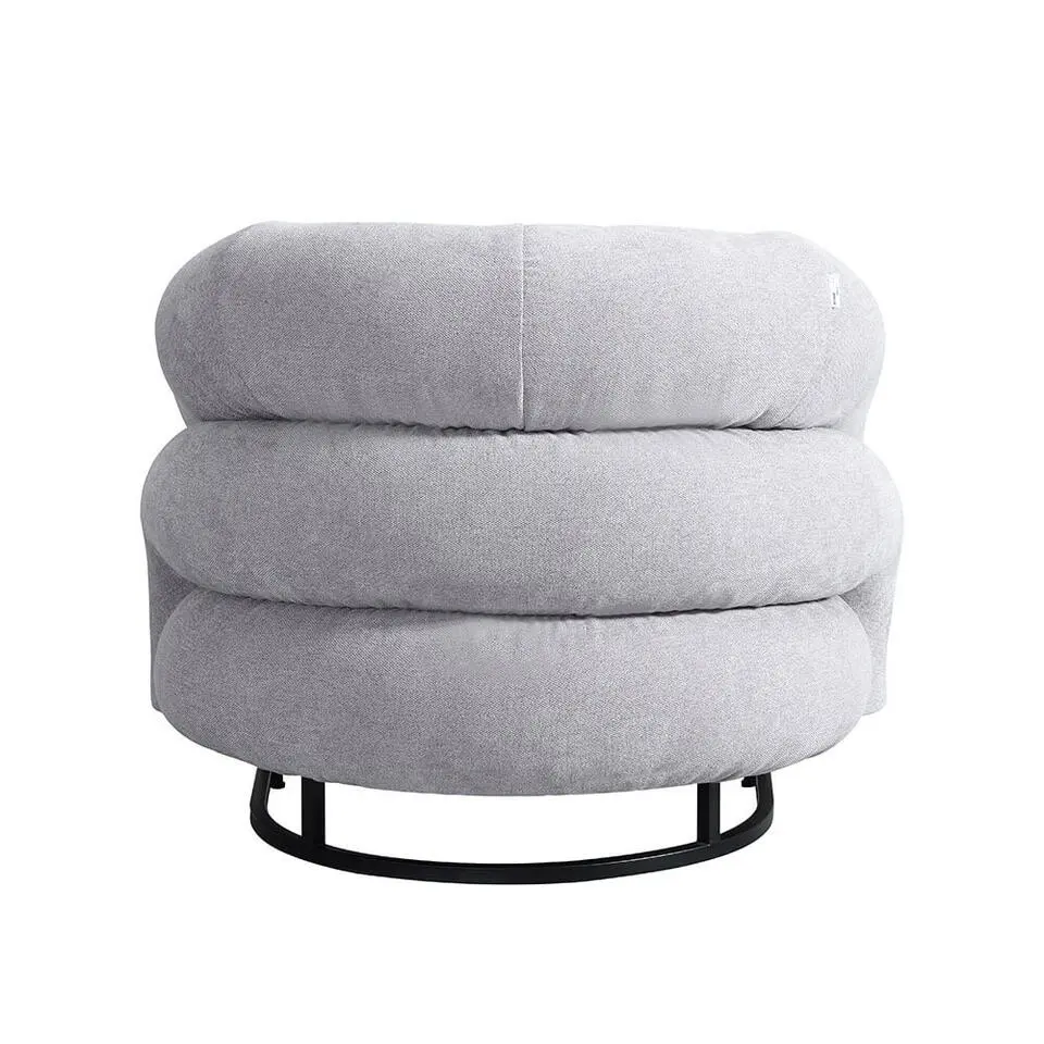 HOME DELUXE fauteuil MACA fluweel stof beige - 95 x 73 x 88 cm