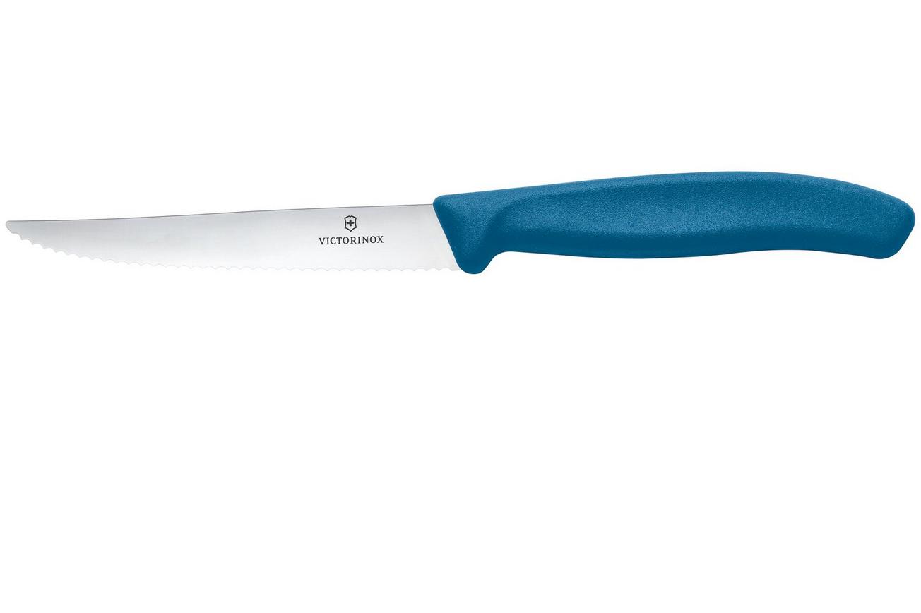 Victorinox Swiss Classic Steak & Pizza Knife 6.7232.C1 Wavy, Blue, gekarteld steakmes