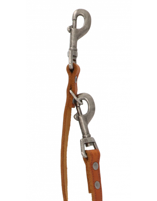 Adori Dresseerlijn Vetleder Met Print - Hondenriem - 200x1.8 cm Cognac M\/L