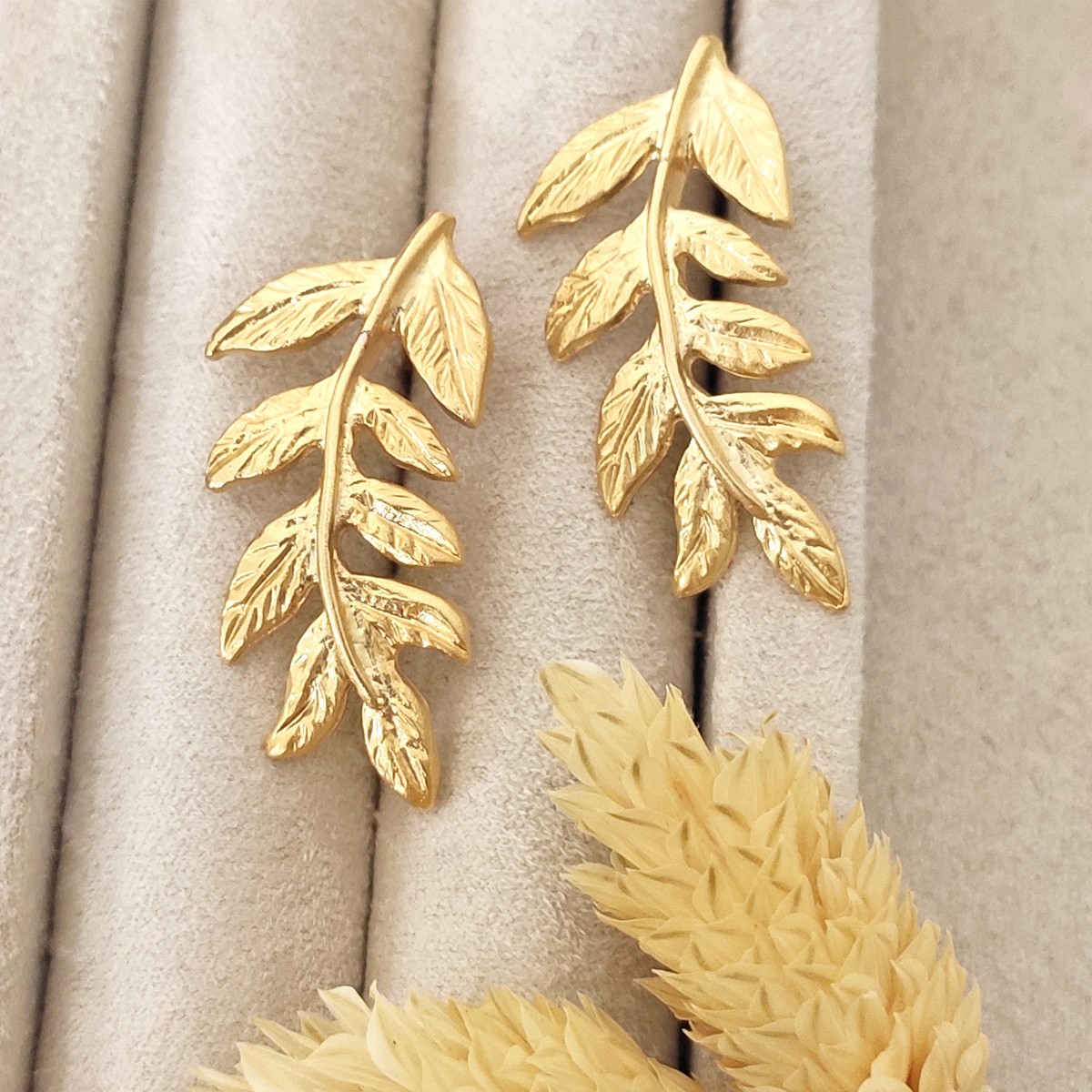 Boucles d'oreilles - Laiton plaqué or
