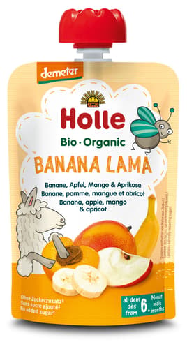 Holle BIO Banana Lama - Pouchy Banane, Apfel, Mango & Aprikose