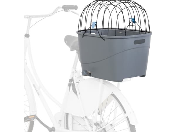 Trixie Cykelkurv til bagagebærer, plastik/metal, 36x47x46 cm, grå