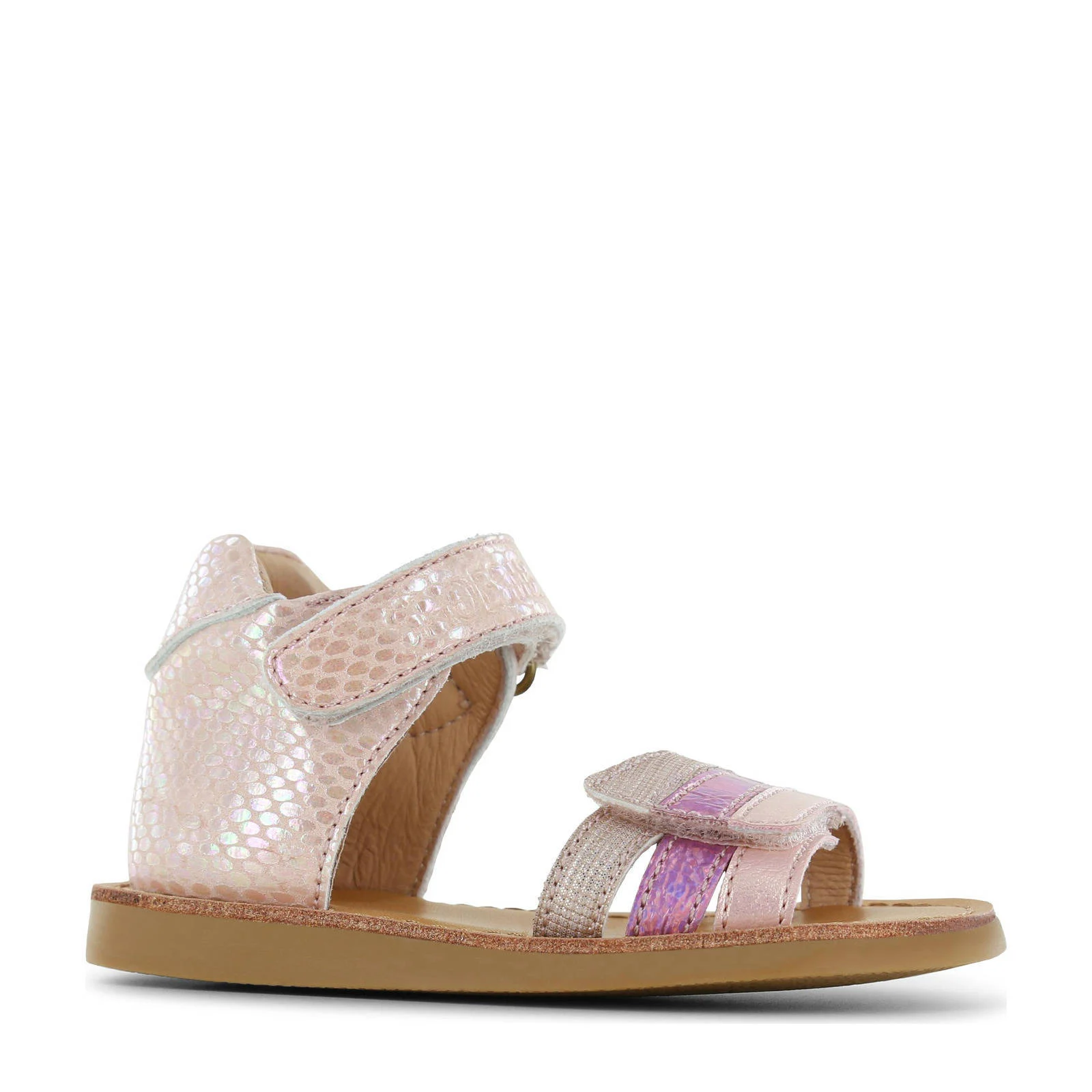 Shoesme CS24S006-A  leren sandalen roze/multi