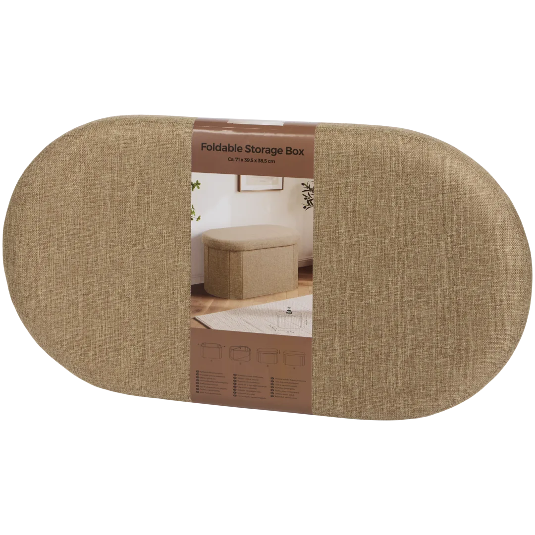 Pouf de rangement en peluche