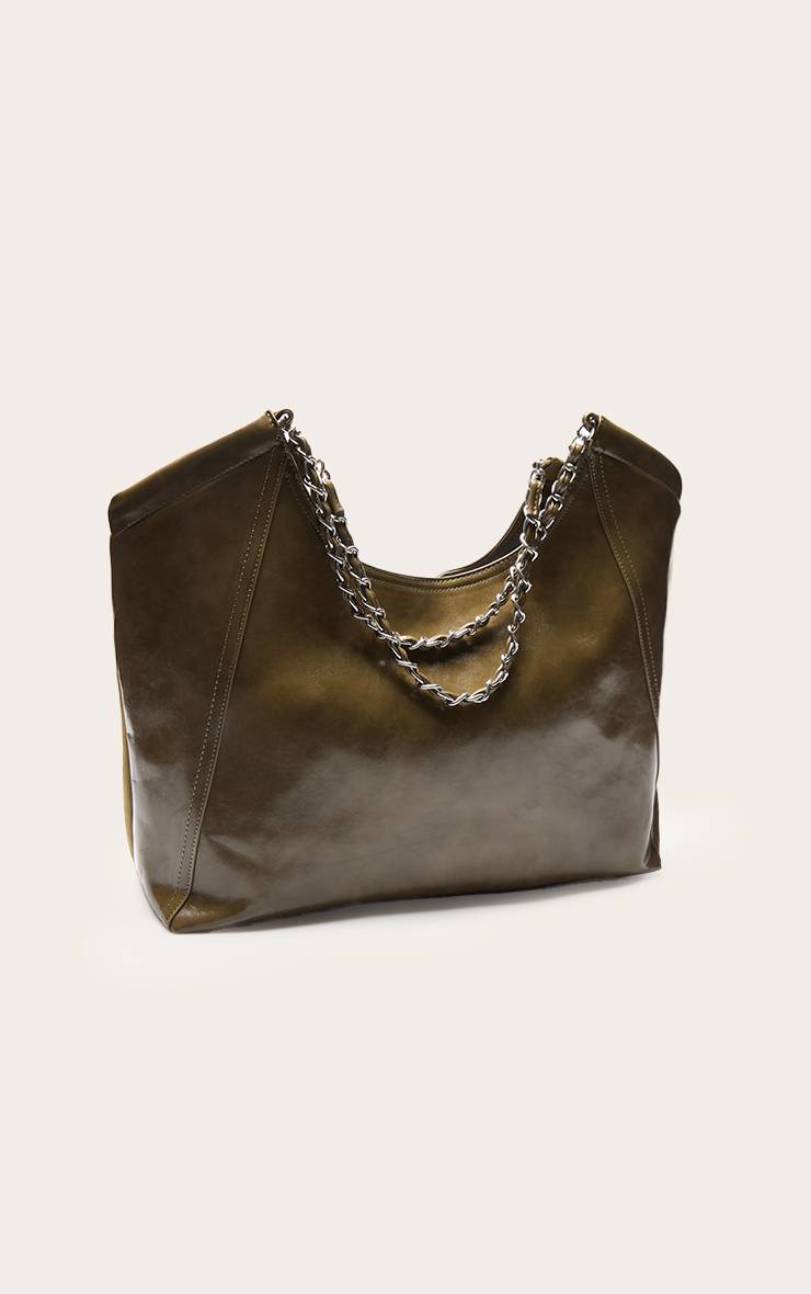 Kaki Sac Cabas Slouchy En Faux Suède Synthétique