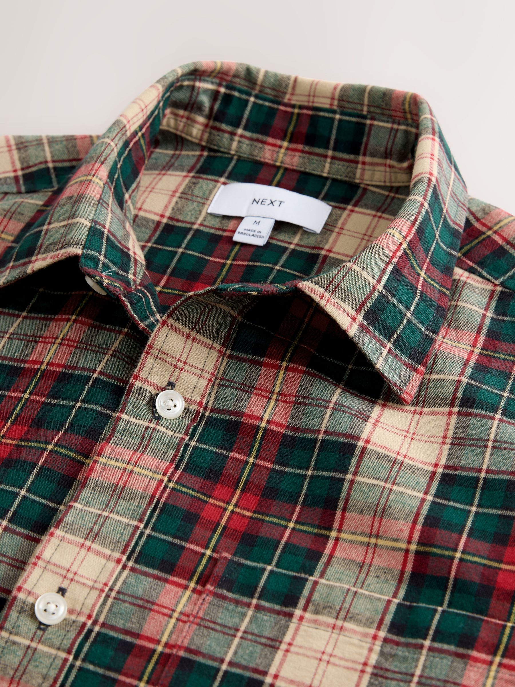 Rood/groen - Check Soft Touch Long Sleeve Shirt