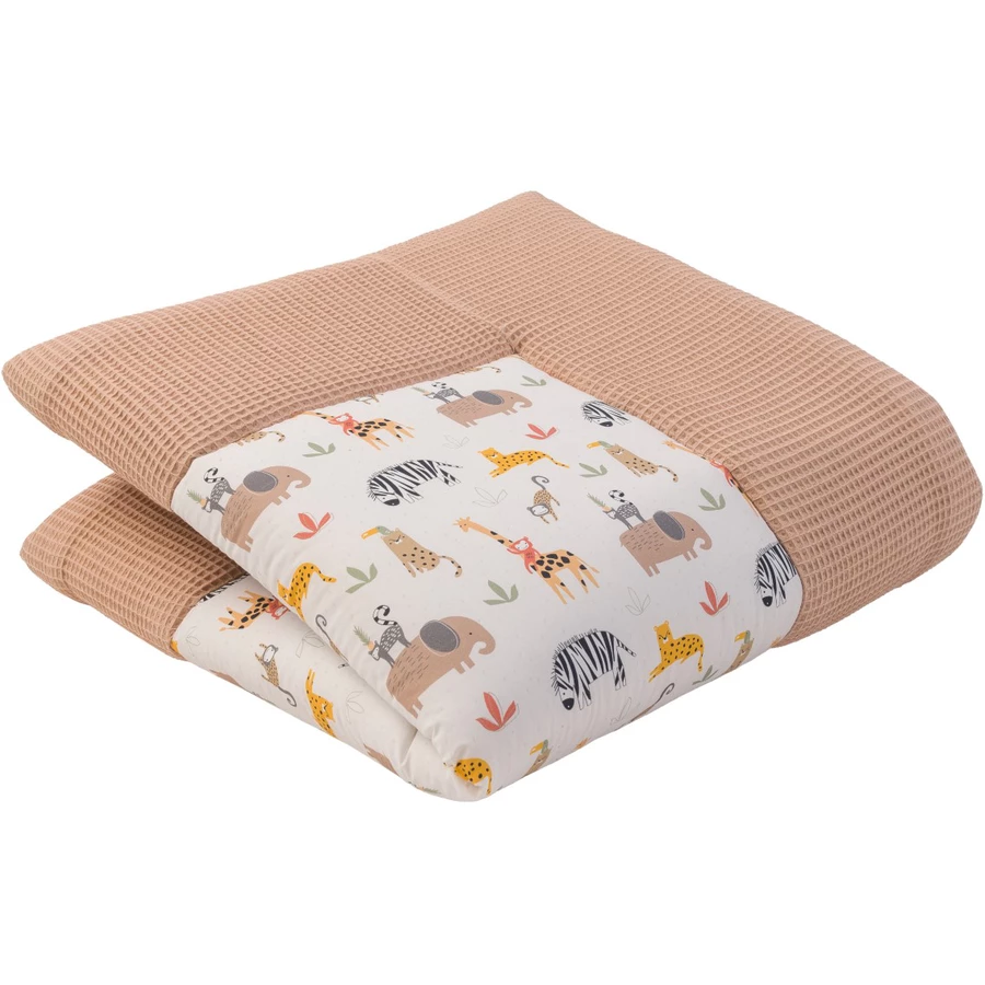 Ullenboom Krabbeldecke Waffelpique Motiv Sand Savanne 120x120 cm