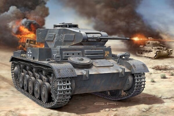 Revell - Pzkpfw II Ausf. F Tank Byggesæt - 1:76 - 03229