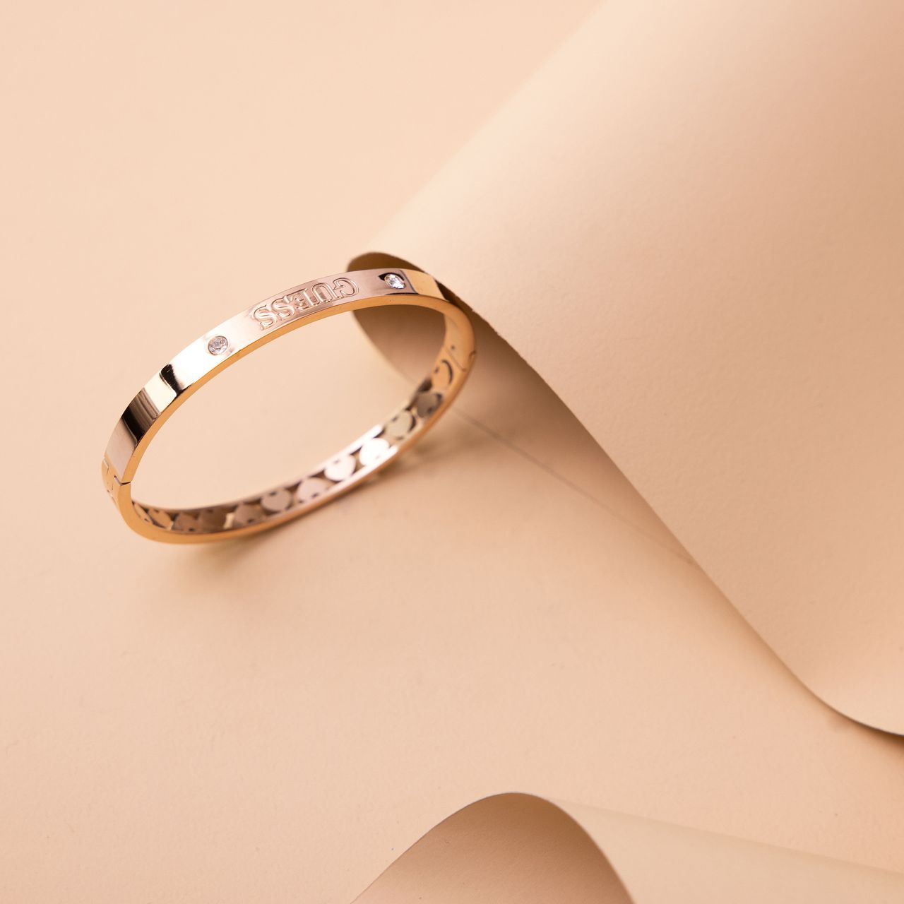 Guess stalen roseplated bangle bangle Heart