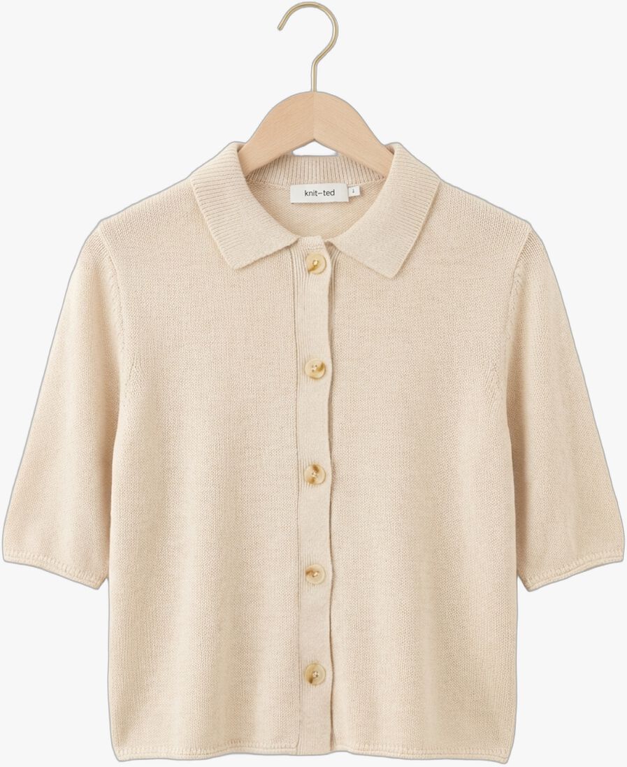 creme knit-ted vest yoshi