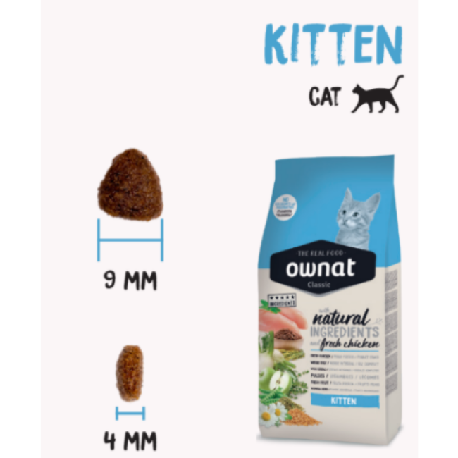 Croquettes Ownat Classic Kitten pour chaton