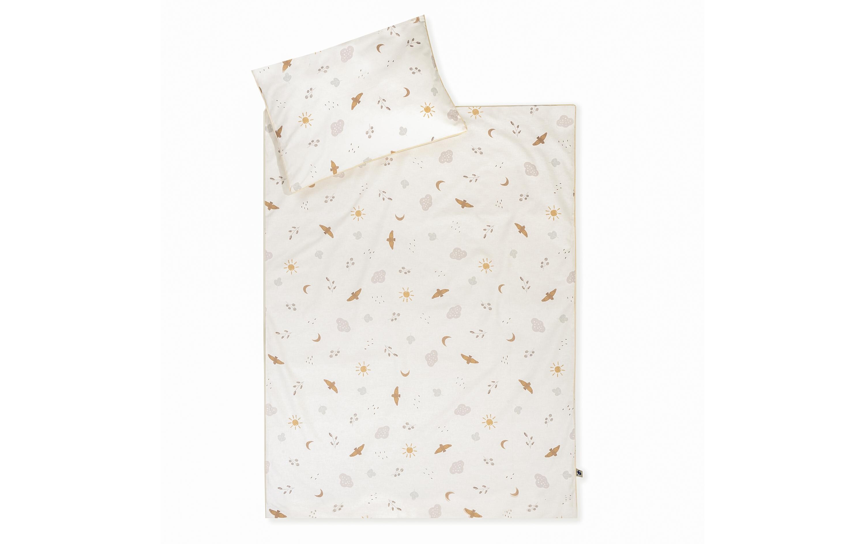Kinderbettwäsche Organic Night & Day 100 x 135 + 40 x 60 cmBettwäsche-Set mit Tier-Motiven