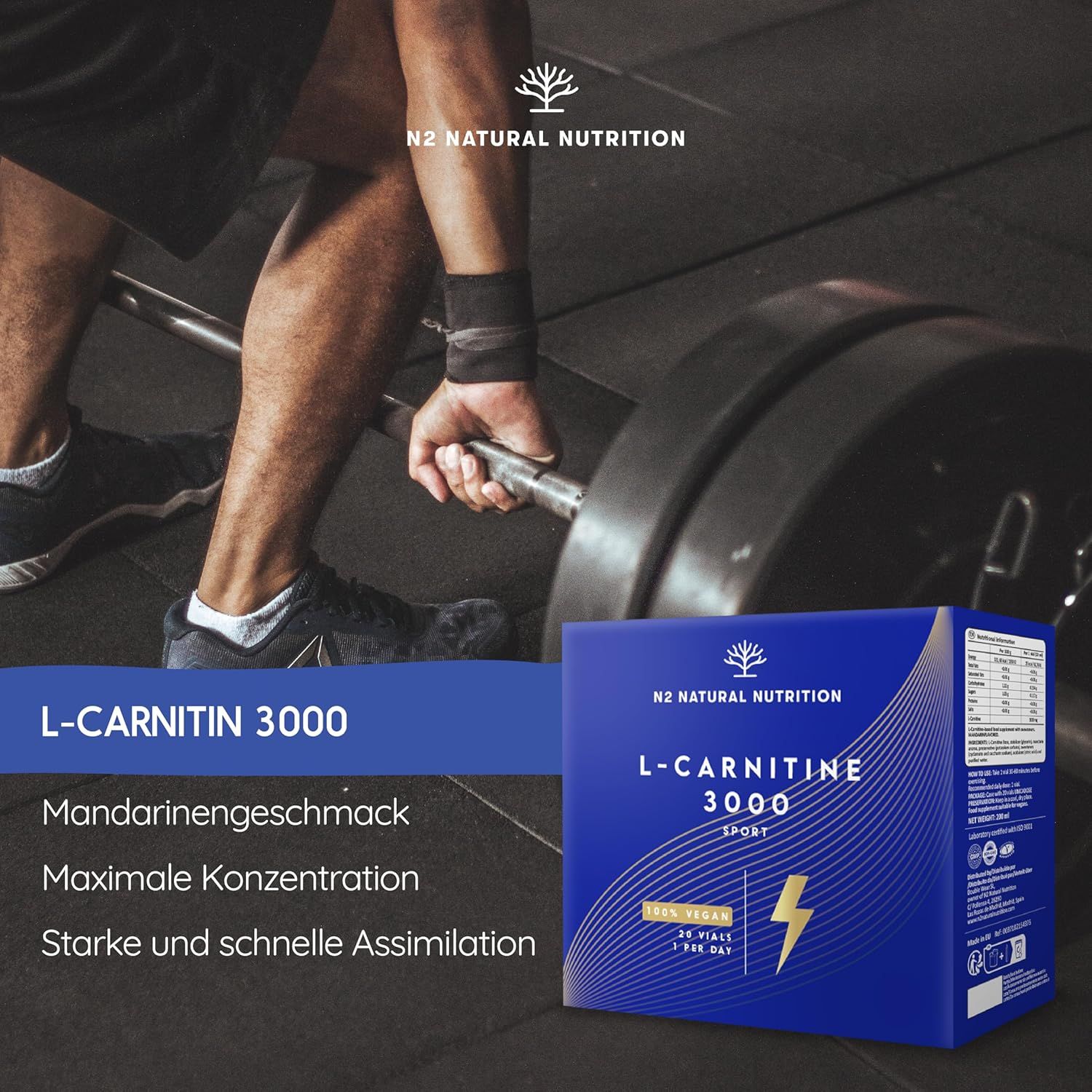 N2 Natural Nutrition L CARNITIN 3000 Reines Flüssig