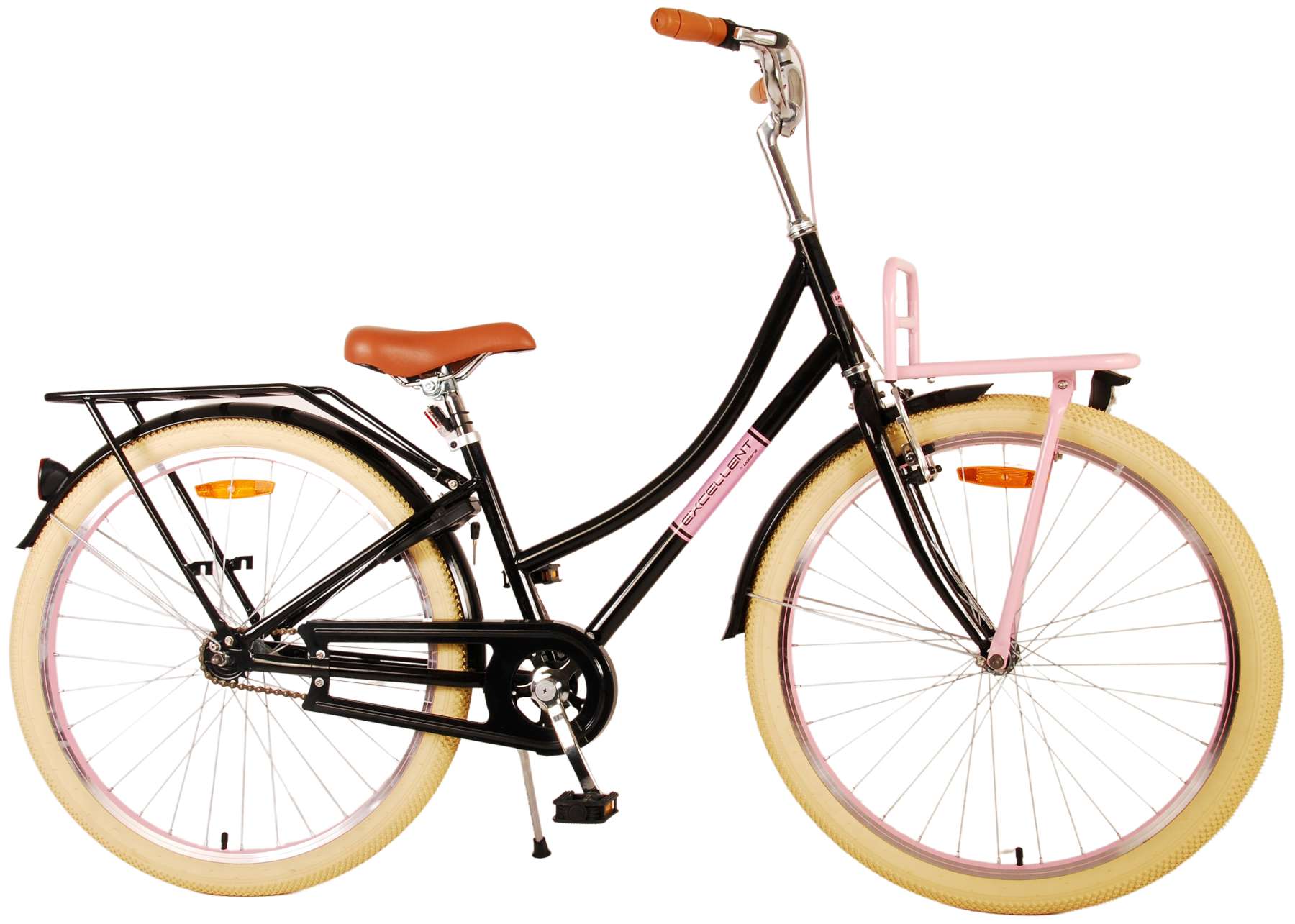 Kinderfahrrad Excellent Fahrrad für Mädchen 26 Zoll Kinderrad Schwarz