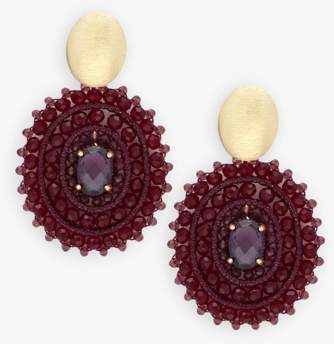 bordeaux lott. gioielli sieraad ce si filled oval 3 rings w/ stone m