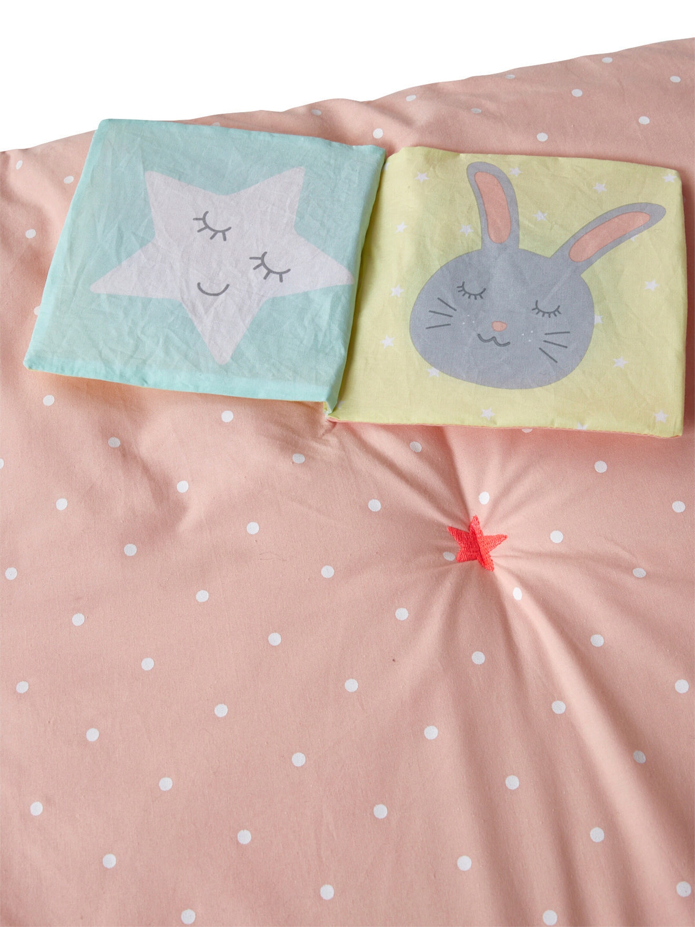 Vertbaudet Baby Activity-Decke SWEET FUN rosa bedruckt