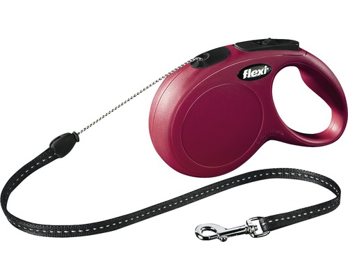 Hondenriem flexi New Classic touw maat S 500 cm max. 12 kg rood